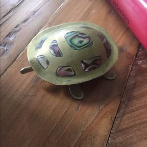 Small MCM Brass Turtle Box
